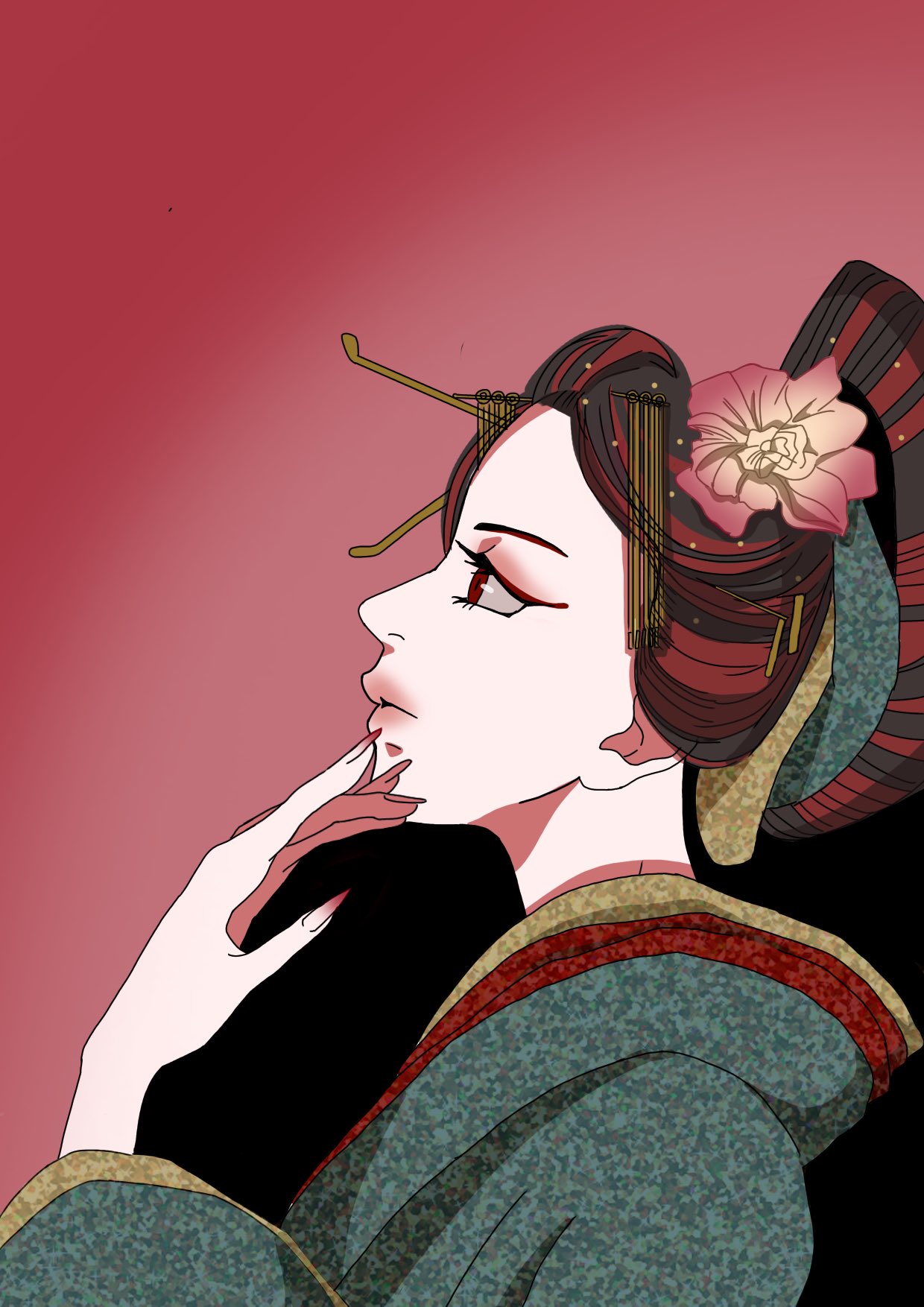 ぐる 芸短生 デザイン 花魁 イラスト 花魁 イラスト Illustration Art 絵描きさんと繋がりたい イラストが好きな方と繋がりたい T Co I0wjdsircs Twitter