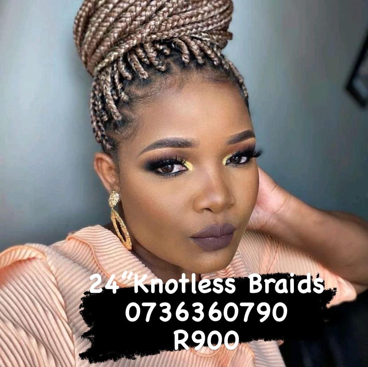 BobCutSA's tweet photo. #DateMyFamily Ladies it’s not real hard to have a good and neat hair🤞🏾💯

24inch knotless braids just for R900❤️

We are available Monday to Sunday 8h00 to 18h00✨💥 https://t.co/1V6LuWL3kB