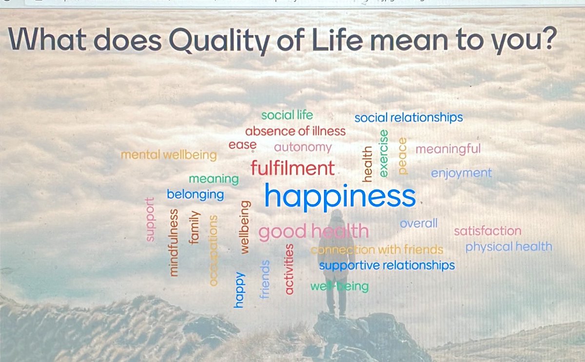 Great work from our @MMUhealthpsy students this morning - critically considering how we measure QoL and reflecting upon what the concept of QoL means to them! Side note - I’m now addicted to Mentimeter and this is potentially a dangerous realisation for all my students 😅