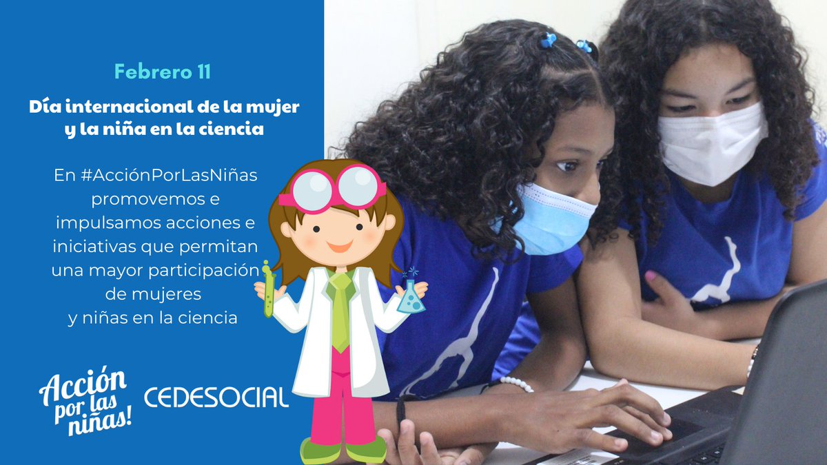 CEDESOCIAL's tweet photo. En #CEDESOCIAL trabajamos para lograr mayor participación e inclusión de las mujeres y las niñas en el mundo de la ciencia y la tecnología y de esta manera romper con la brecha de género.
#Niñas #Mujer #Ciencia #MujerYNiñaEnLaCiencia https://t.co/b9kr9Hmdzq