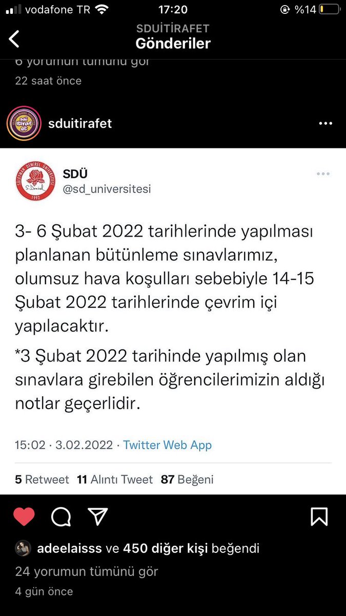 trade_kripto's tweet photo. #ISUBÜ ve #SDÜ 1-7 Şubat arası yapılacak büt sınavlarını kar yağışından dolayı iptal edip online olması yönünde karar aldılar.1 sınav için 500 km yol gidip geri dönmek zorunda kaldım.Şimdi verdikleri karardan vazgeçip yeniden yüzyüze yapma kararı aldılar. #ArtıkYeterSdüTükendik https://t.co/QhWNFVjRVW