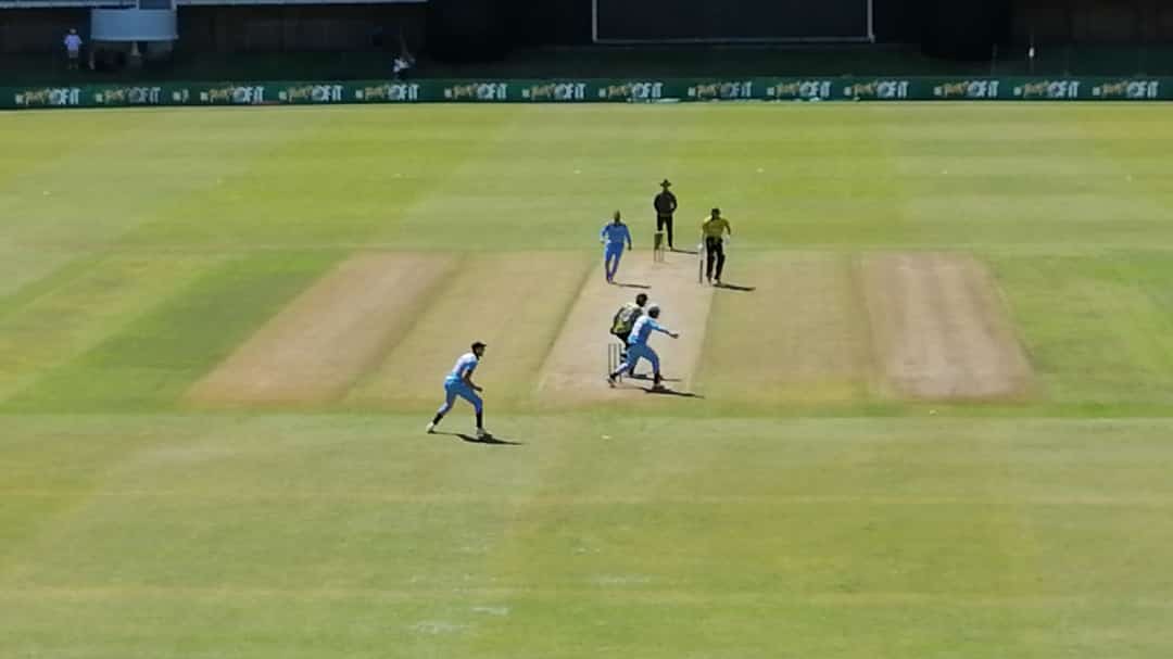 MayorJohnsonE's tweet photo. GAME DAY: EM Johnson &amp; MMC of Sports Recreation and Arts Cllr Bassie Kamana attended the first games of the CSA T20 challenge. Rooting for the Warriors all the way, Mayor Johnson encouraged the hosting team to bring it home.#BePartOfIt https://t.co/rafSqpyadZ