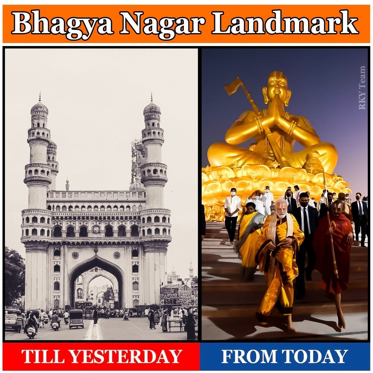 As per the public interest, Now it's Perfect! #StatueOfEquality 🚩 #Bhagyanagar