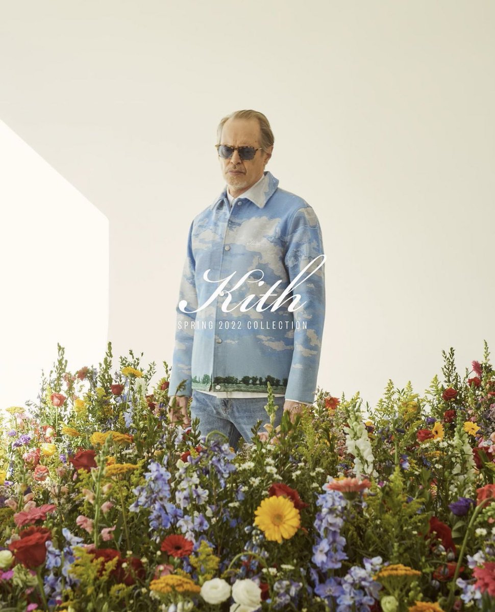 saint's tweet image. Steve Buscemi for Kith.