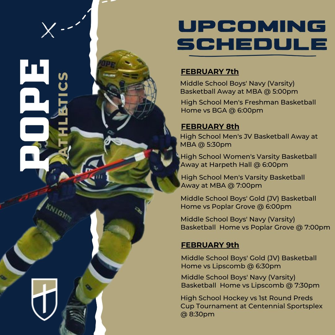 JPIIKNIGHTS's tweet photo. #RT @JPIIAthletics: Our competition cheer team heads to nationals while hockey playoffs begin this week and our winter sports teams celebrate Senior Night this Friday. Come cheer on your Knights! #popeprep #goknights https://t.co/ZjpzWduguF