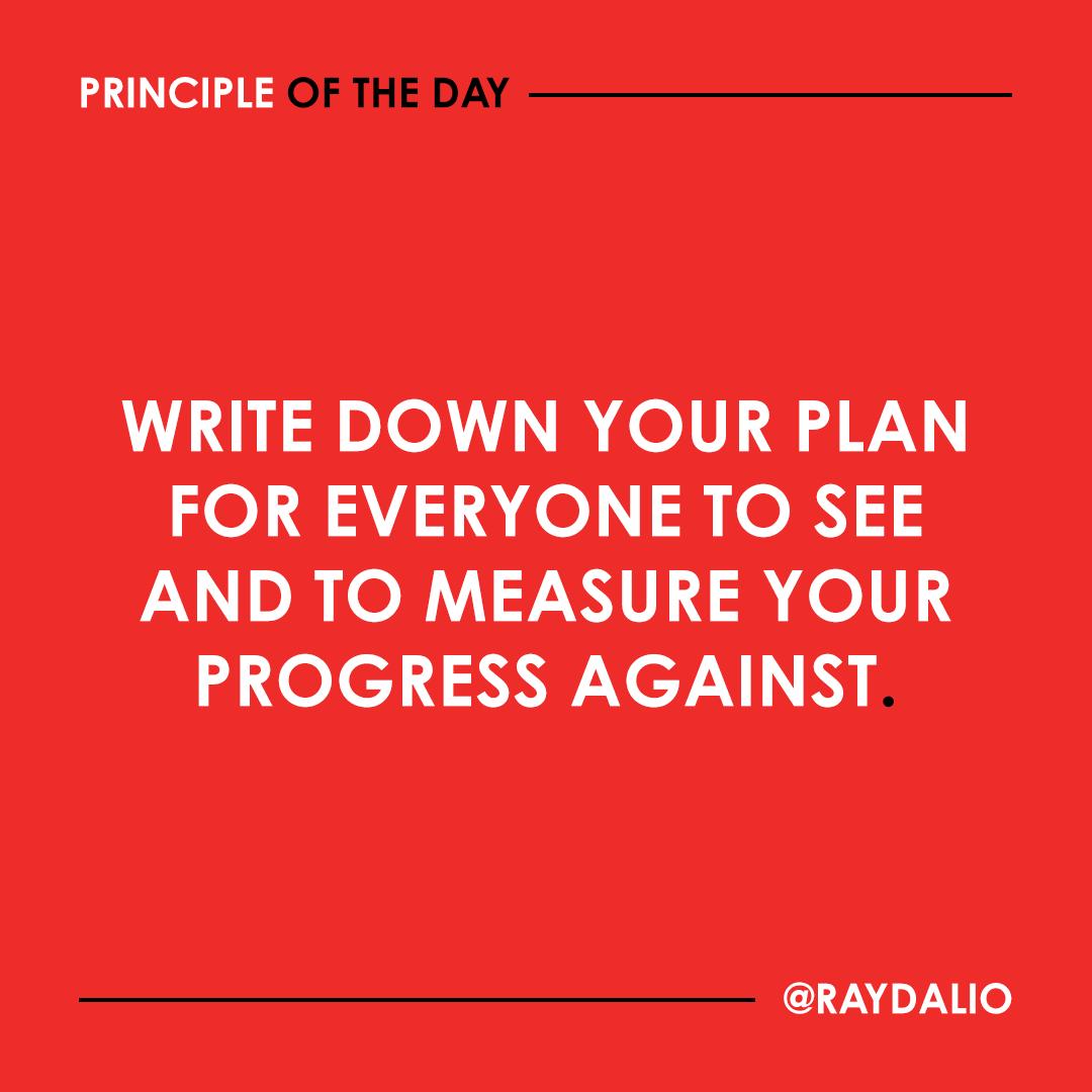 RayDalio's tweet image. This includes all the granular details about who needs to do what tasks and when. The tasks, the narrative, and the goals are diﬀerent, so don’t mix them up. Remember, the tasks are what connect the narrative to your goals. #principleoftheday