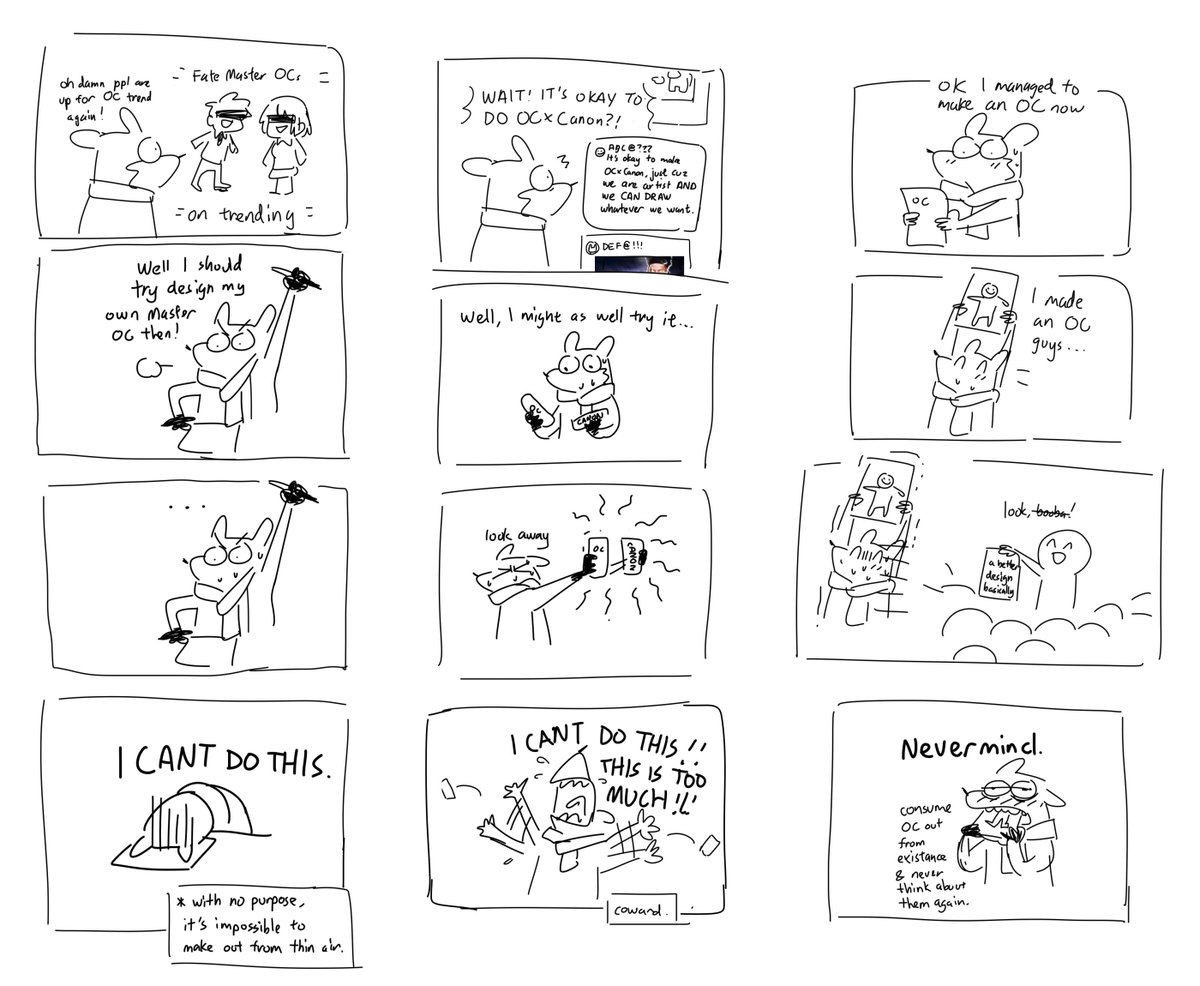 my struggle about making OC in general 