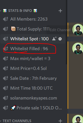 96 whitelist Filled. Only 4 spots Left  🏆😍😻😎
 #nftcollection #nftdrops #nftartists #nftgiveaway #nftgallery #nftarts #nftindonesia #nftlaunch #nftturkey #nftnyc #nftsolana #solananftproject