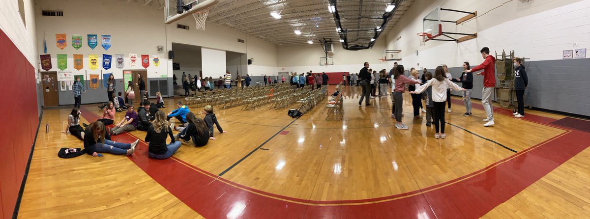 Thank you to the Perkins High School Move 2 Stand group that came to Woodlands today to work with our 6th grade students on having a voice and working together as a team.