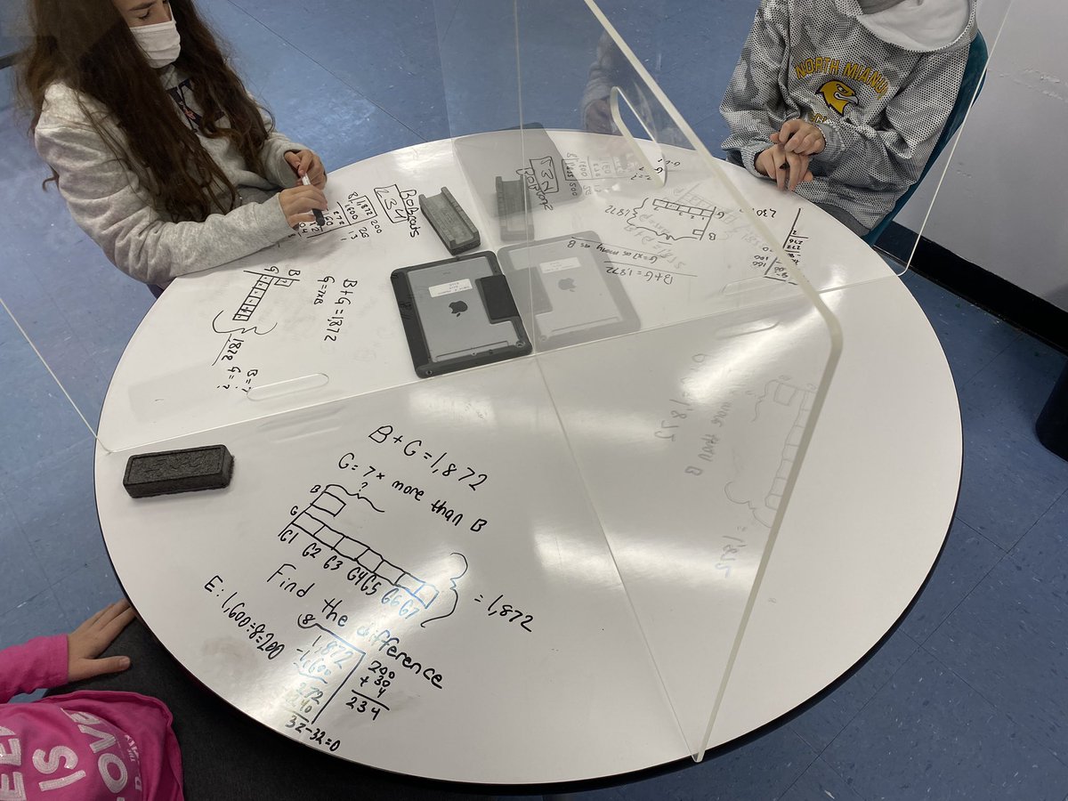 MrLibrandi's tweet photo. Ss bar modeling to solve multi-step word problems with whole numbers and whole-number answers using the four operations #VisualPathways @GreenwichPSMath @NMSCTAP https://t.co/Z6dgpx2bmq