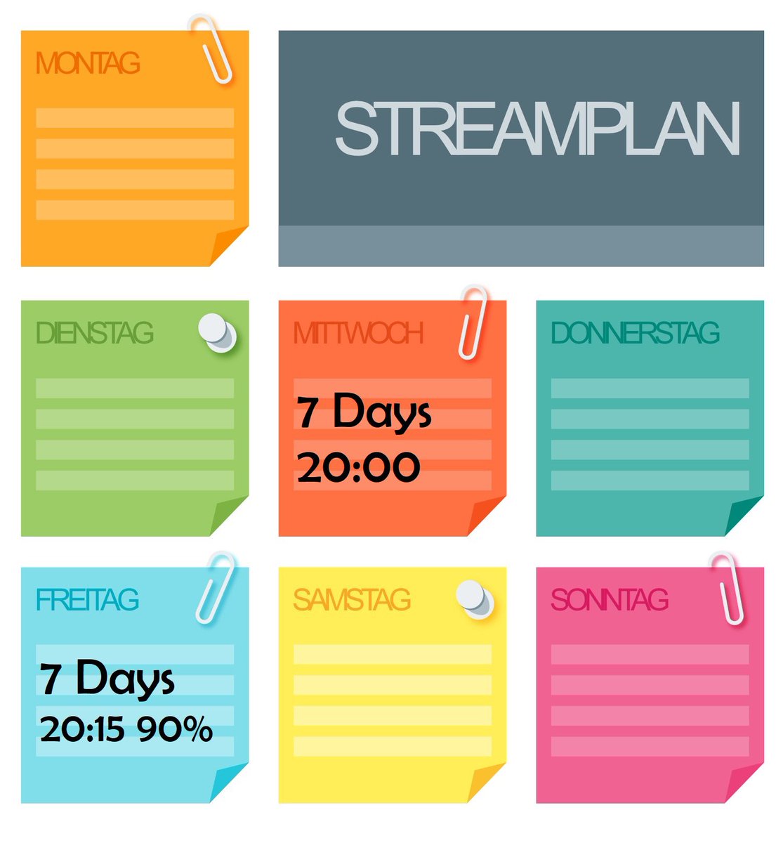 Moin Moin, wer es letzte Woche nicht mitbekommen hat. Ich bin bei Project Zomboid gestorben und habe die Hardcore Challenge #7DaysToDie begonnen.
Die Chance auf kurze spontane Streams steigt für diese Woche, möchte aber noch nichts versprechen.
😎👍
#twitch #streamplan