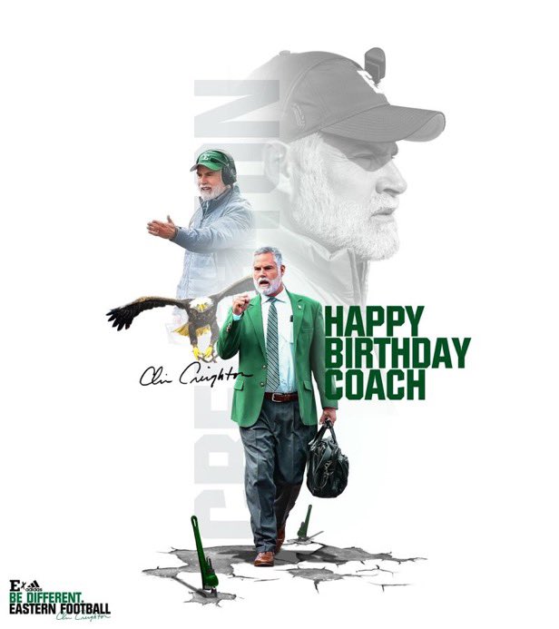 EMUFB's tweet photo. Happy Birthday to our Head Coach, @Coach_Creighton‼️

#ETOUGH ⛓ https://t.co/0Tu7fOVSjf
