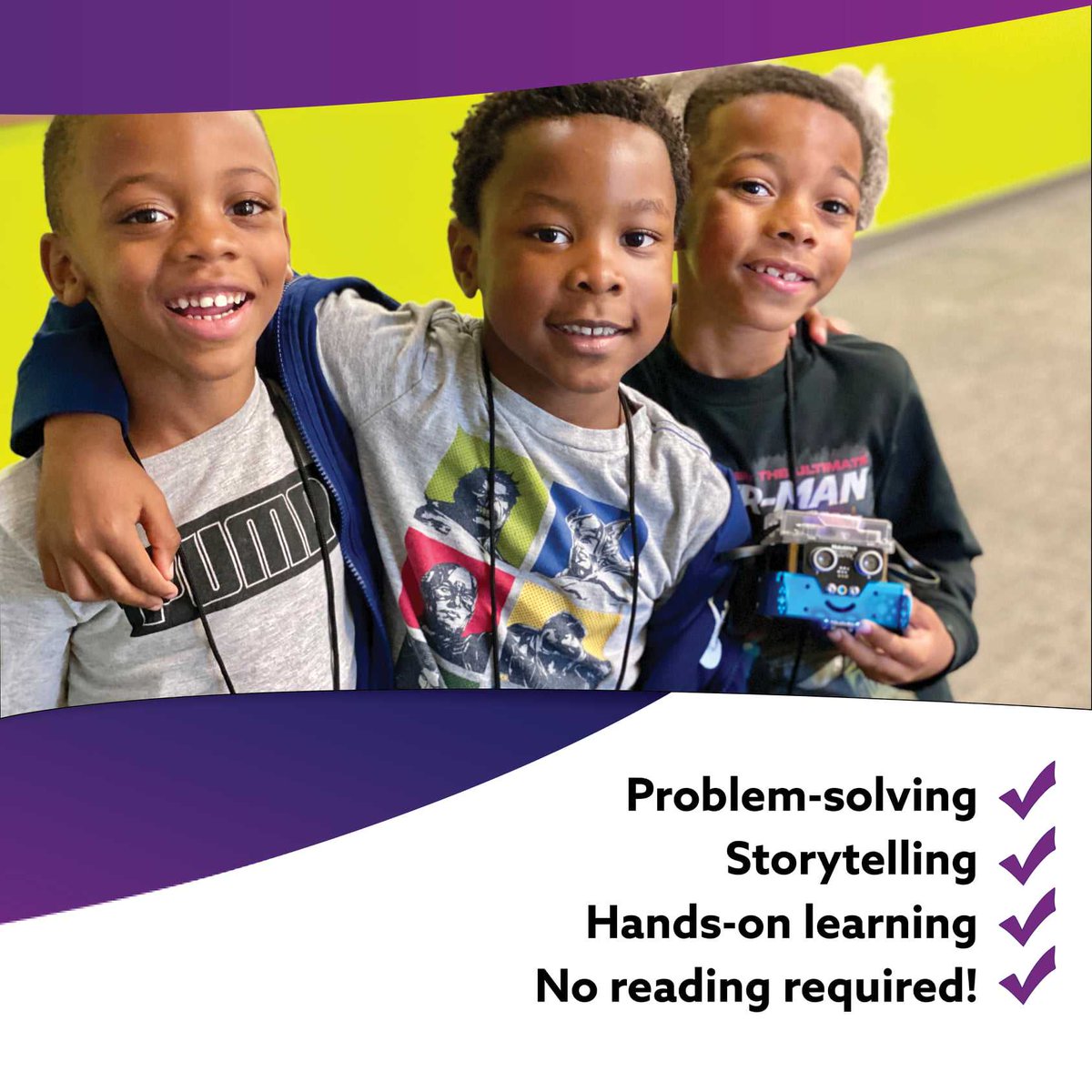 codeninjassc's tweet image. Welcome to Code Ninjas JR! 

This 8-week, in-class, instructor-led program exposes ninjas aged 5-7 to coding through creative, playful, and exploratory STEM activities! Join us for a FREE class to see what it&apos;s all about! 

#kidswhocode #jrninjas #STEM