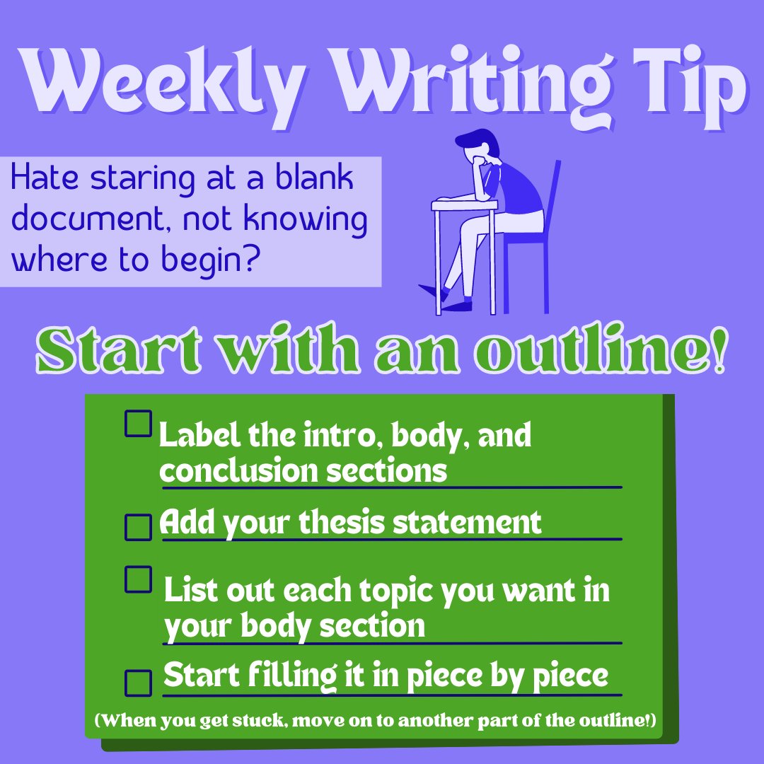 VUWritingCenter's tweet image. #WeeklyWritingTip