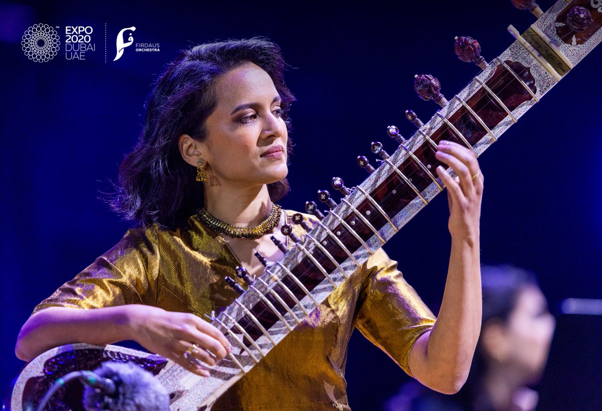 FirdausOrch's tweet photo. We are still in awe of last night's performance looking at these pictures! 

Thank you all for joining us yesterday at @expo2020dubai and a big thank you to @ShankarAnoushka for such an incredible and unforgettable performance.

@arrahman 
#Expo2020 #Dubai https://t.co/Rt0qbl7UUv