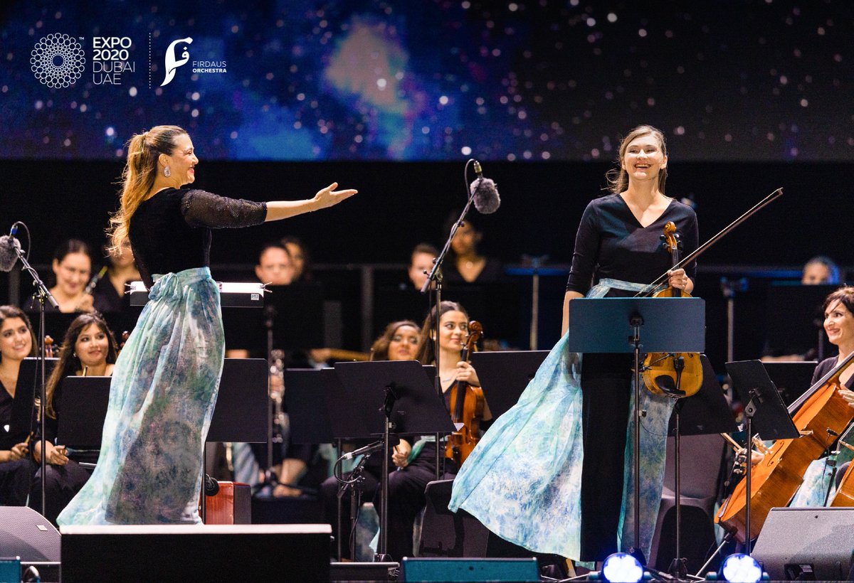 FirdausOrch's tweet photo. We are still in awe of last night's performance looking at these pictures! 

Thank you all for joining us yesterday at @expo2020dubai and a big thank you to @ShankarAnoushka for such an incredible and unforgettable performance.

@arrahman 
#Expo2020 #Dubai https://t.co/Rt0qbl7UUv