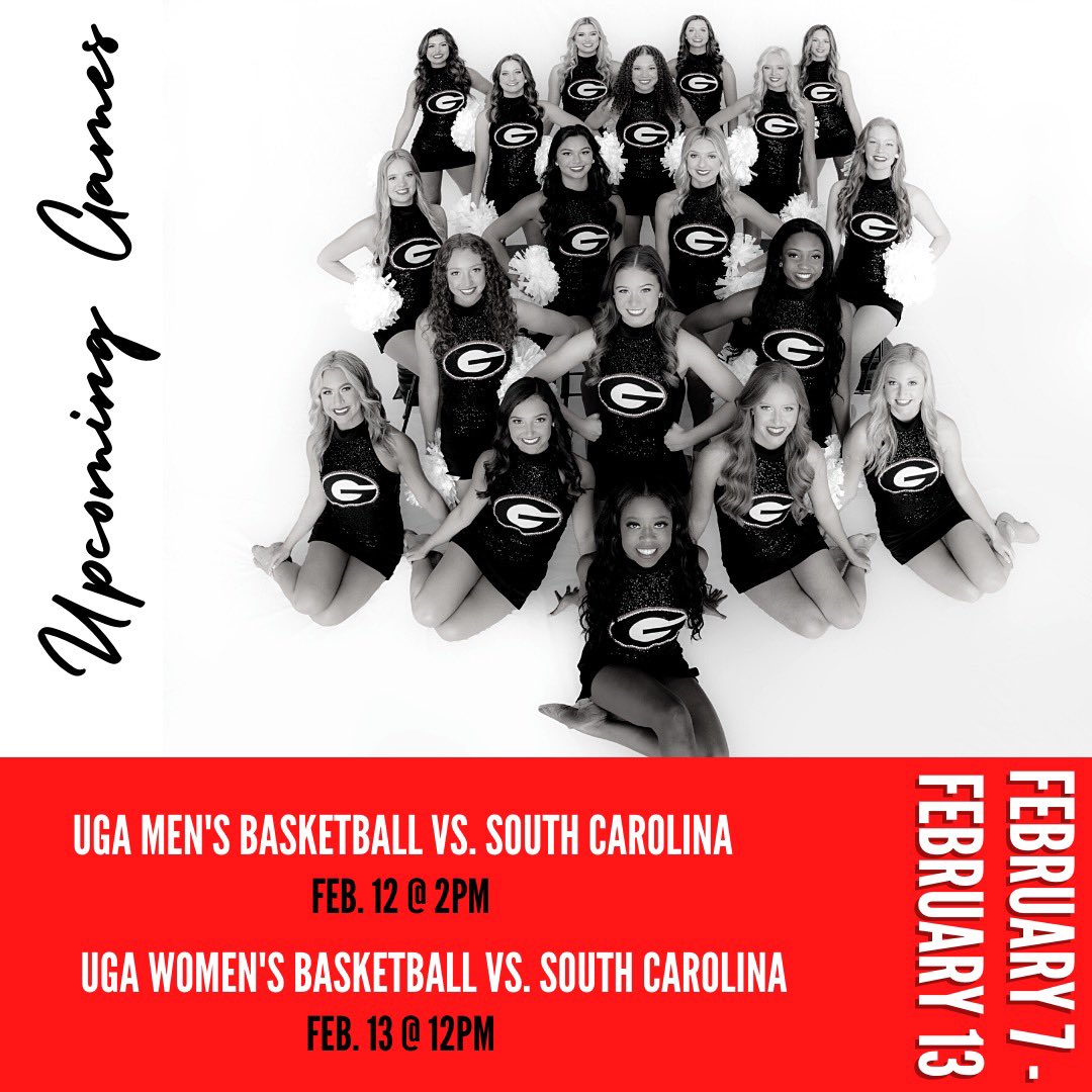 Come Rock the Steg this upcoming weekend as @ugabasketball &amp; @uga_wbb take on the University of South Carolina Gamecocks‼️🐶