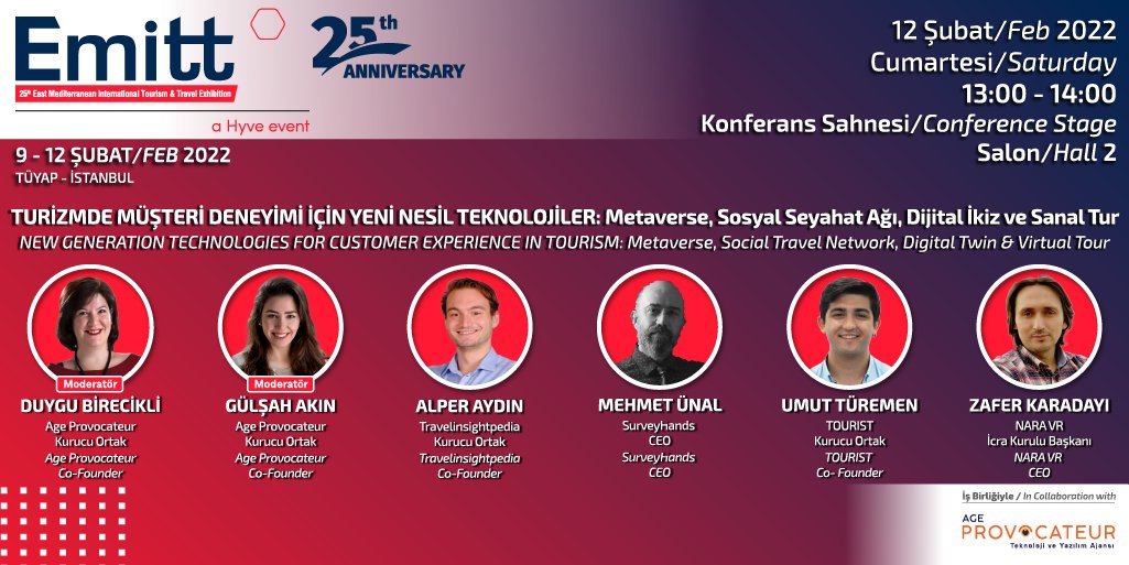 surveyhands's tweet photo. Teknoloji partnerimiz @AgeProvocateur ile birlikte Emitt fuarına 9 Şubat'ta fuar standımıza, 12 Şubat'ta çözüm önerilerimizi anlattığımız konferans sahnesine bekleriz.
https://t.co/7Vmb6nad3d 

#teknoloji #turizm #digitaltwin #metaverse #3dvirtualtour #ar #vr #travel #emitt2022 https://t.co/SXbuEsTMV1