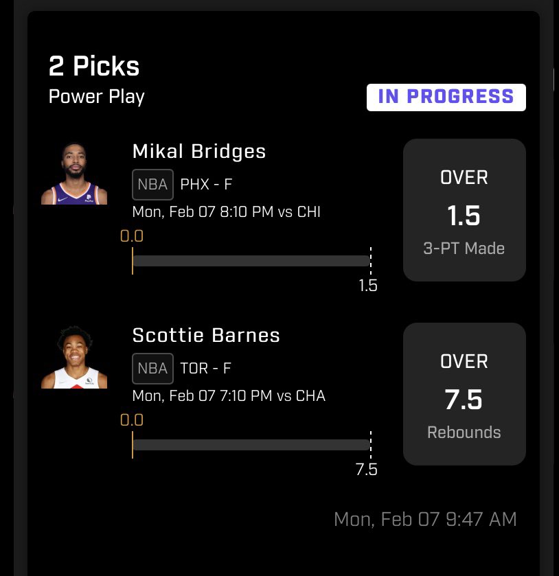 RickyOvers's tweet photo. Getting in on the Road To 56 action through @PrizePicks! Need an NBA winner to advance so locked in a couple…

#PrizePicks #PlayerProps https://t.co/bZklWNwwH4