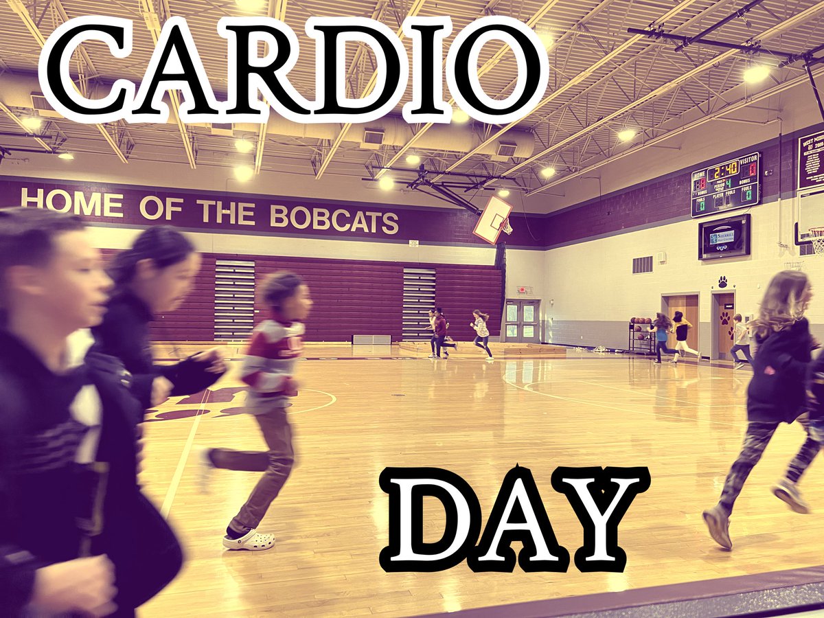 Working on getting PACER fitness scores up in Bobcat Land.  🐱 <a href="/WMS_BOBCATS/">West Middle School</a> PE getting some cardio fitness in this 1st Monday of February.  #Run #Fitness <a href="/HerreraCindy15/">Cindy Herrera</a> <a href="/CoachHice10/">Jordan Hice</a> <a href="/CoachCMac5/">Coach R. C. McMurtry</a>