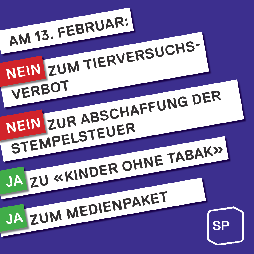 spwinti's tweet photo. Bis morgen, Dienstag 8. Februar, kannst du noch brieflich abstimmen! ⌛📮

Unsicher, wie du abstimmen sollst? Vielleicht können dir unsere Kandidierenden weiterhelfen 👇

#neintierversuchsinitiative #stempelsteuerbschiss #kinderohnetabak #jazummedienpaket https://t.co/OIfCtN9GqT
