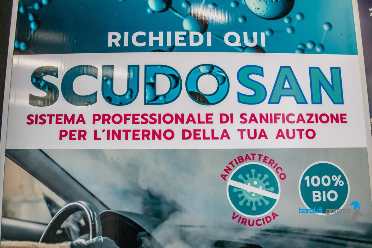BaraldiGomme's tweet photo. Riduci al minimo i rischi: col trattamento ScudoSan viene eliminato il 99% dei germi nell'abitacolo della tua auto in appena 15 minuti.

Prenota il tuo appuntamento da Baraldi Gomme 🚗🔧

📞 Chiamaci per maggiori informazioni allo 0376 467270📞

#auto #news #sicurezza #ontheroad https://t.co/PxWjJKg2mf