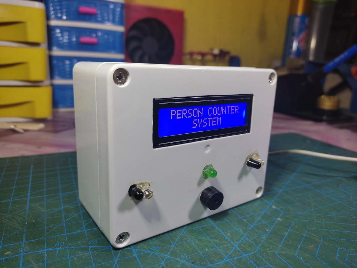 Yves_Spencer's tweet image. just made an Arduino Person Counter System, this device monitors the number of people entering and leaving the room and it sends a notification sound when the maximum capacity of the room is reached
#ProjectShare