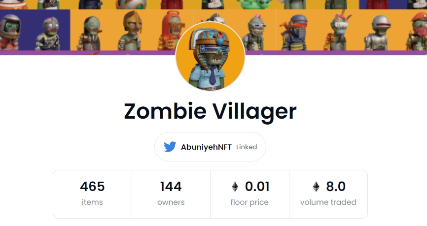 Zombie villager | NFT tweet media
