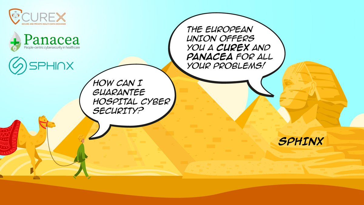 ProjectSphinx's tweet image. #cybersecurity doesn't need to be a riddle for #healthcare🤔
SPHINX co-hosts a workshop with sister #H2020 @CUREX_H2020 & @H2020Panacea on how the developed solutions can ensure resilience against #cyberattacks
ℹ️ 2 days left to register for free! 👉bit.ly/3ovxcBB