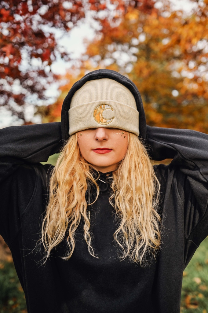 TheColorOfSpac's tweet photo. Crystal Moon embroidered beanie by The Color of Space! Check it out for more magical designs strait from my studio! #beanies #hat #winterhat #moon #magic #embroidered https://t.co/VQVEzO3fzA