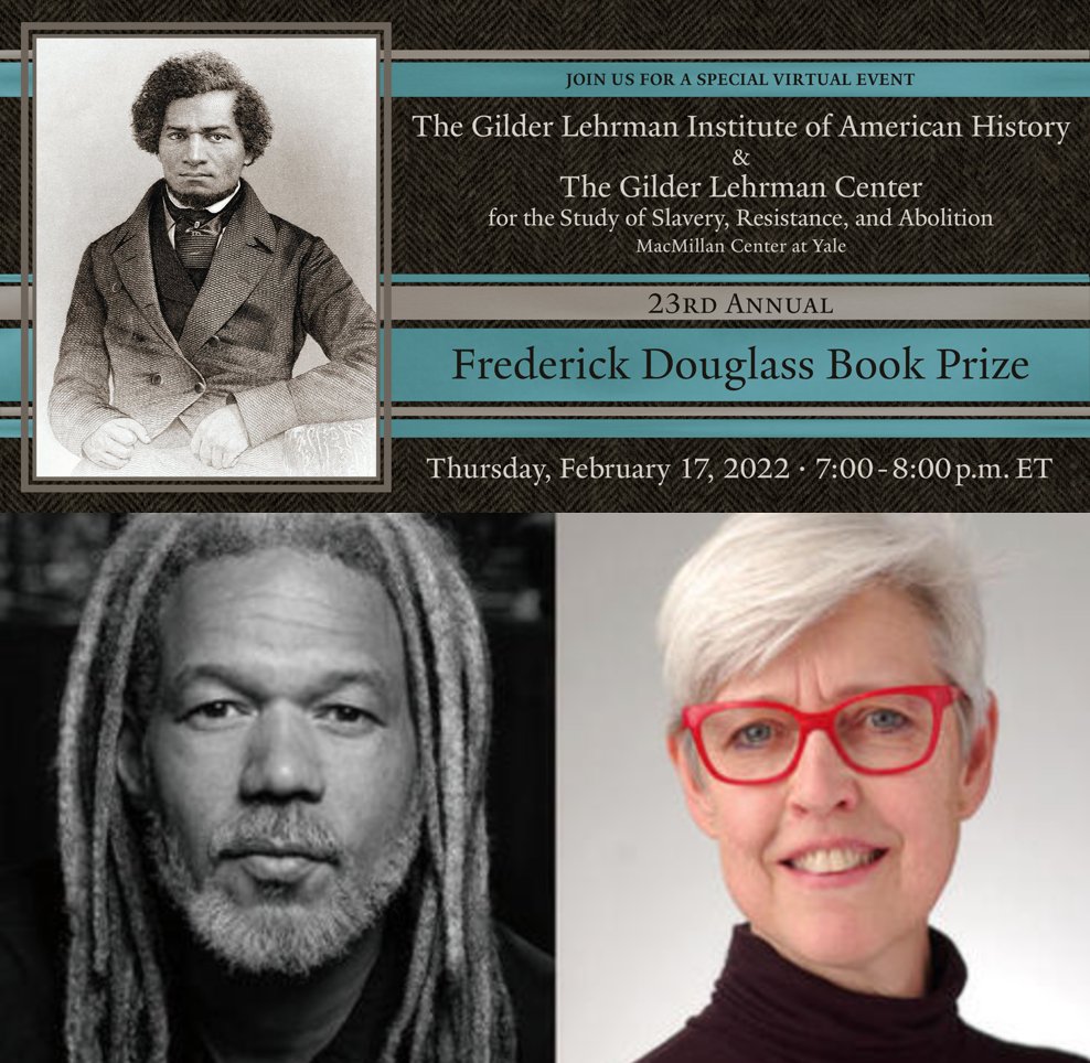 Gilder_Lehrman's tweet photo. Join us on Feb. 17 for the Frederick Douglass Book Prize!

We will honor Vincent Brown for "Tacky’s Revolt: The Story of an Atlantic Slave War" &amp; @MarjoleineKars for "Blood on the River: A Chronicle of Mutiny and Freedom on the Wild Coast."

https://t.co/h4JsJzCrPG
#FDBP @YaleGLC https://t.co/YfoPBqTKov
