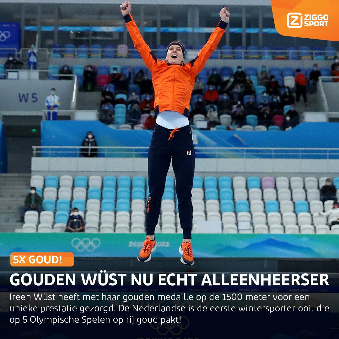 Vanwege de weergaloze 5 op rij voor Ireen Wüst! ⬇️

In de docu 🎥'Puntjes op de Ü' volgde <a href="/AnnetteGerrit/">Annette Gerritsen</a> Wüst een jaar lang in voorbereiding op de Spelen van 2018 én in de jacht op haar 4de goud 🥇

📺Nu op Ziggo Sport (Kanaal 14 &amp; Select)

#ZiggoSport #IreenWüst