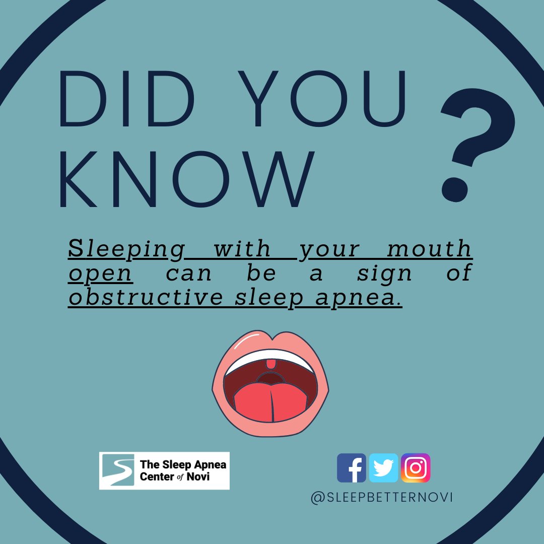 SleepBetterNovi's tweet photo. Sleeping with your mouth open can hint to more than just a snore. Do you wake with dry mouth?
.
.
.
#osa #cpap #SleepBetterNovi #novi #michigan #COVID #sleep #snore https://t.co/ffUyqb4R8P