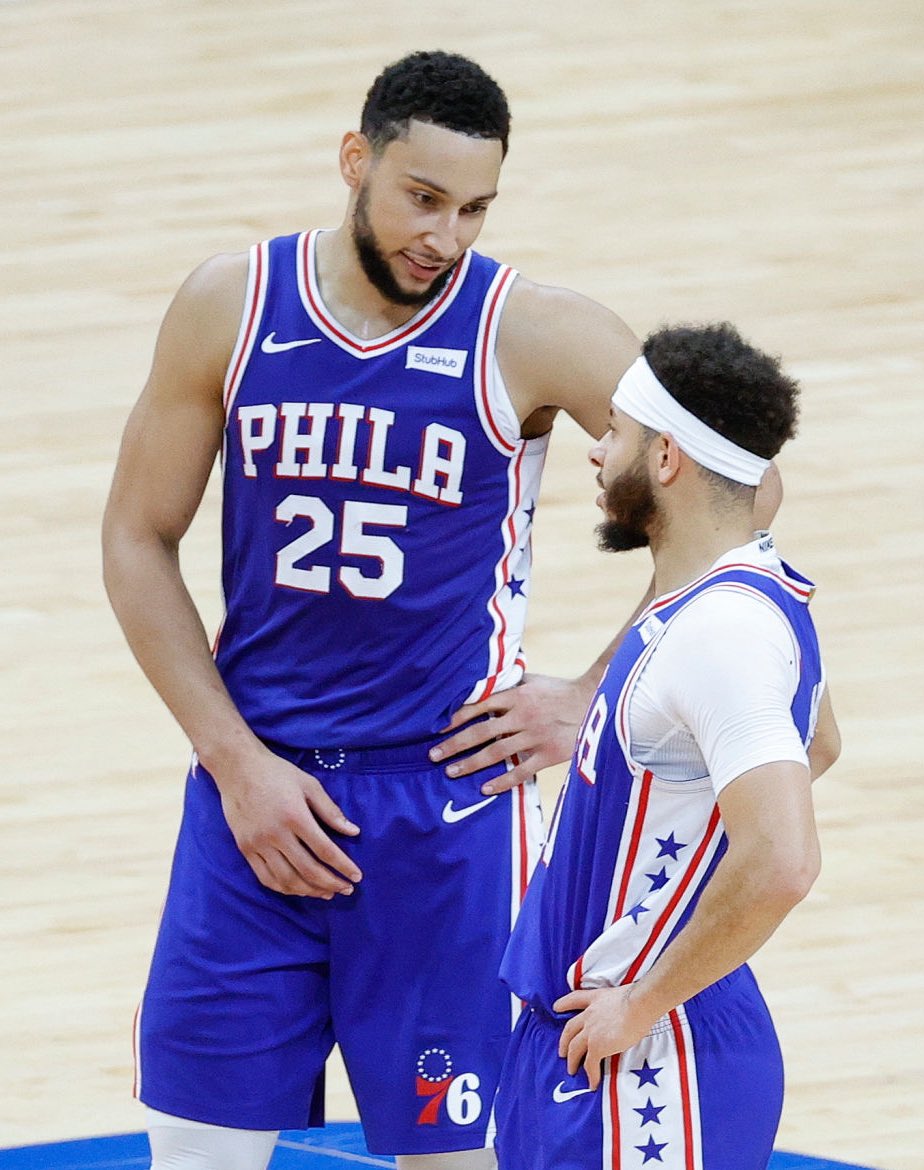 TheDunkCentral's tweet photo. The Brooklyn Nets are open to a Ben Simmons and Seth Curry package in a James Harden trade, per @BillSimmons 

(Via the Bill Simmons Podcast | h/t B/R) https://t.co/mimwpP6YXK