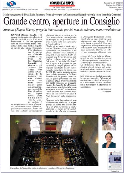 Il #grandecentro è un progetto interessante, ma non deve essere una mera operazione elettorale. Ne ho parlato a <a href="/CronacheN/">Cronache di Napoli</a>  #Politica #elezionimetropolitane