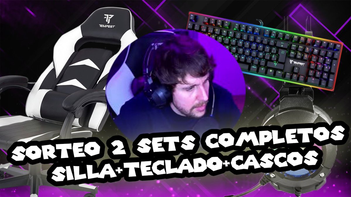 Sorteo (épico) de 2 lotes completos de silla, teclado y cascos para 2 GANADORES gracias a @Tempest_ES 

El único requisito es darte RT a este tuit y seguir tanto a @Tempest_ES como a <a href="/Dazrbn/">David “Daz” Romero</a> . El sorteo termina el día Lunes 14/02/2022. ¡Mucha suerte a todos!

*Solo para España