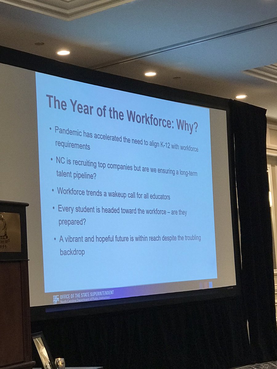CTE_Holly's tweet photo. Thank you Superintendent Catherine Truitt for your support of Career and Technical Education. You are right! ALL students are on a career journey and we need to work together to support NCโs workforce goal. #NCACTEA #cte #CravenCTE #CTeforNC #CTEProud #WeAreCTE https://t.co/NhdiPMyHvW