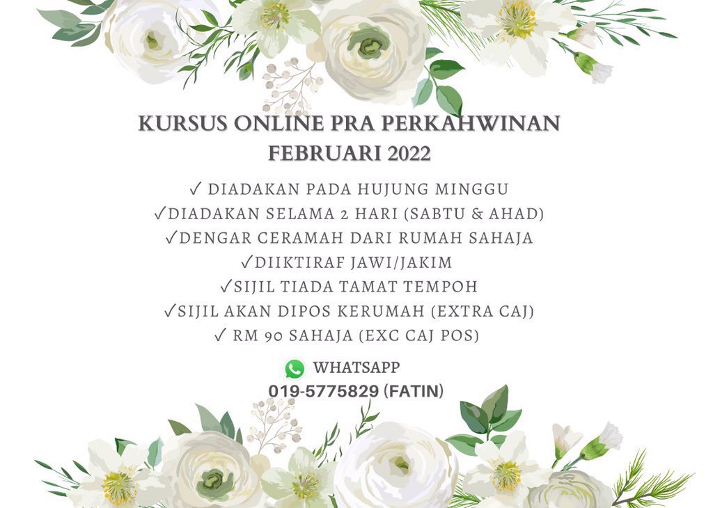 myprojekkahwin's tweet photo. @AshrafAcp Tahniah awak berdua. Semoga kekal bahagia till Jannah ❤️

Btw, sesiapa yg belum buat kursus kahwin, jom buat sekarang sementara kursus masih secara online. Mudah sgt dan jimat masa. Yg penting sijil tiada tamat tempoh. Jom settlekan sekarang 😉
https://t.co/cDFkxXpc09 https://t.co/oapLmpjx1E