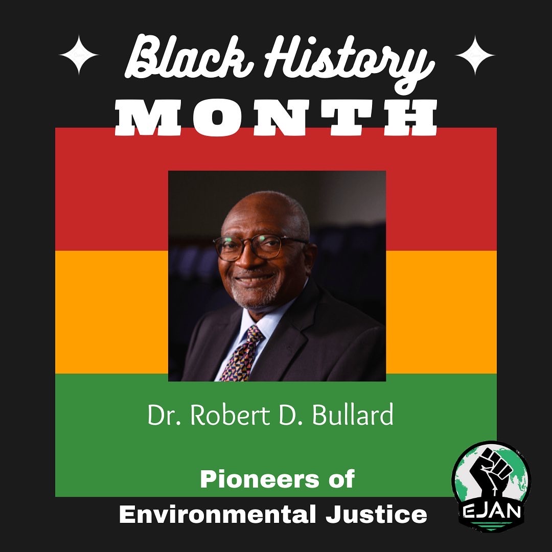 gw_ejan's tweet photo. For Black History Month, we want to highlight Pioneers of EJ who have paved the way for this movement. 
@DrBobBullard
 is the “father of environmental justice.” 

#BlackHistoryMonth #EnvironmentalJustice #PublicHealth #EnvironmentalHealth #Intersectionality
#HealthDisparities https://t.co/EwOXqvUzWs
