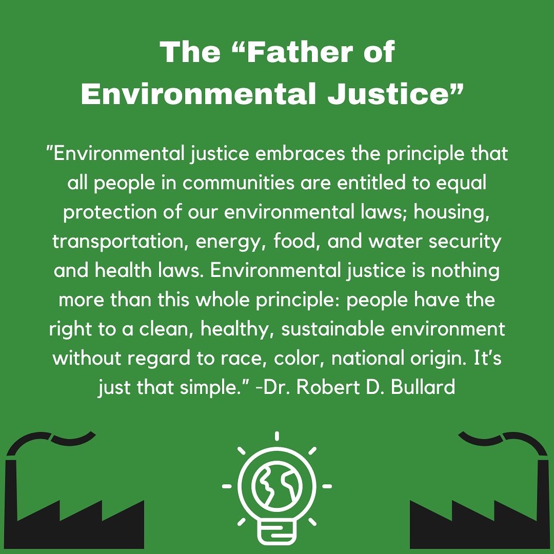 gw_ejan's tweet photo. For Black History Month, we want to highlight Pioneers of EJ who have paved the way for this movement. 
@DrBobBullard
 is the “father of environmental justice.” 

#BlackHistoryMonth #EnvironmentalJustice #PublicHealth #EnvironmentalHealth #Intersectionality
#HealthDisparities https://t.co/EwOXqvUzWs