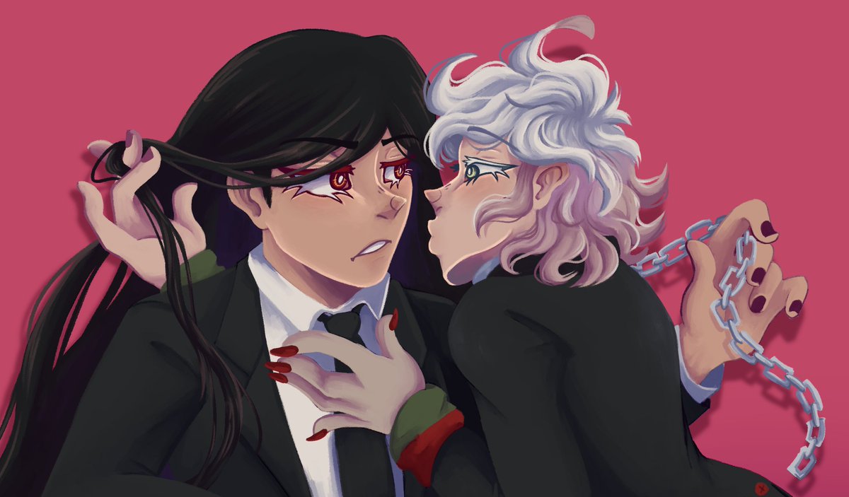 HolographicAI_'s tweet photo. Oh Kamukura-kun won't you spare this poor whore a widdle kissie
#kamukoma #danganronpa https://t.co/UWDVRZZSHU