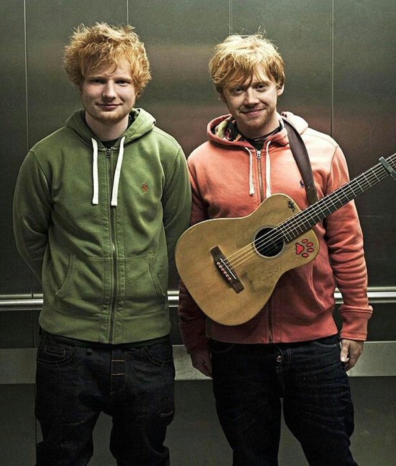 Hogwartssite's tweet photo. Ed Sheeran, el octavo hermano Weasley. https://t.co/oR9GdyAEb8