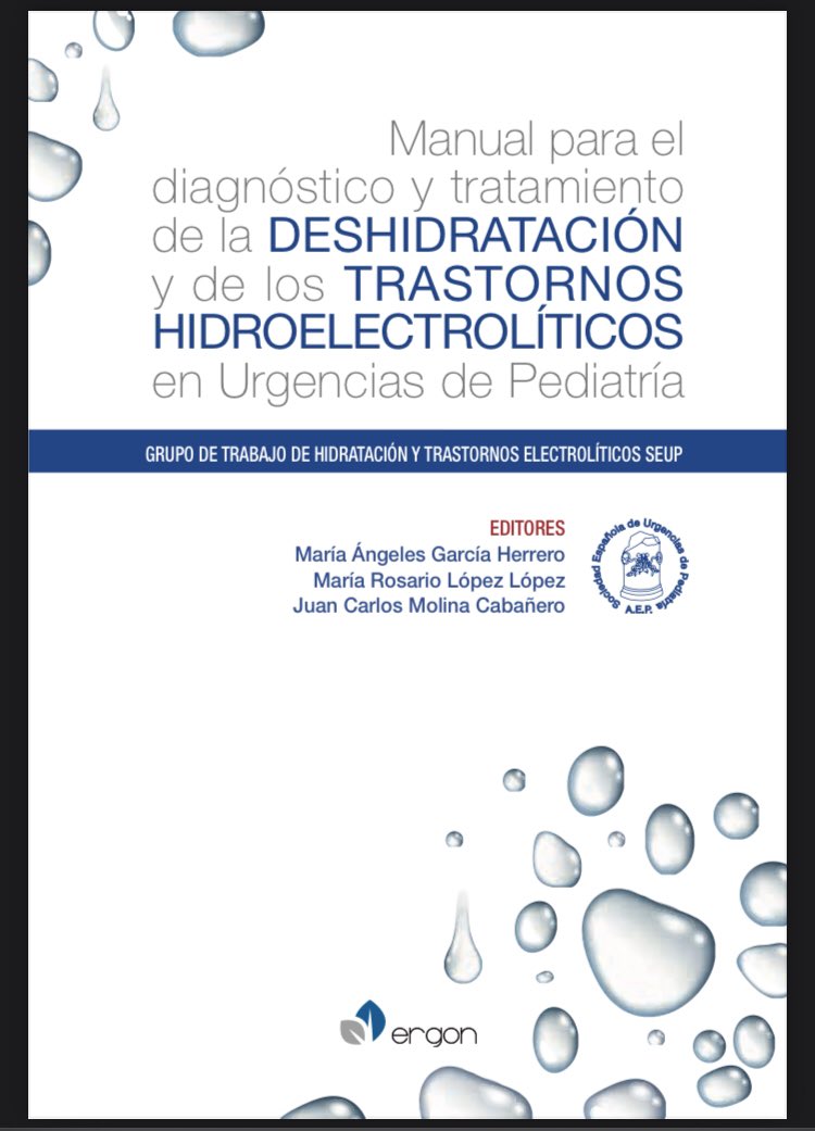 El “Manual para el diagnóstico y tratamiento de la DESHIDRATACIÓN y de los TRASTORNOS HIDROELECTROLÍTICOS en Urgencias de Pediatría” del Grupo de Trabajo de Hidratación y Trastornos Hidroelectrolíticos está disponible de forma gratuita en nuestra web:

👉 seup.org/pdf_public/gt/…