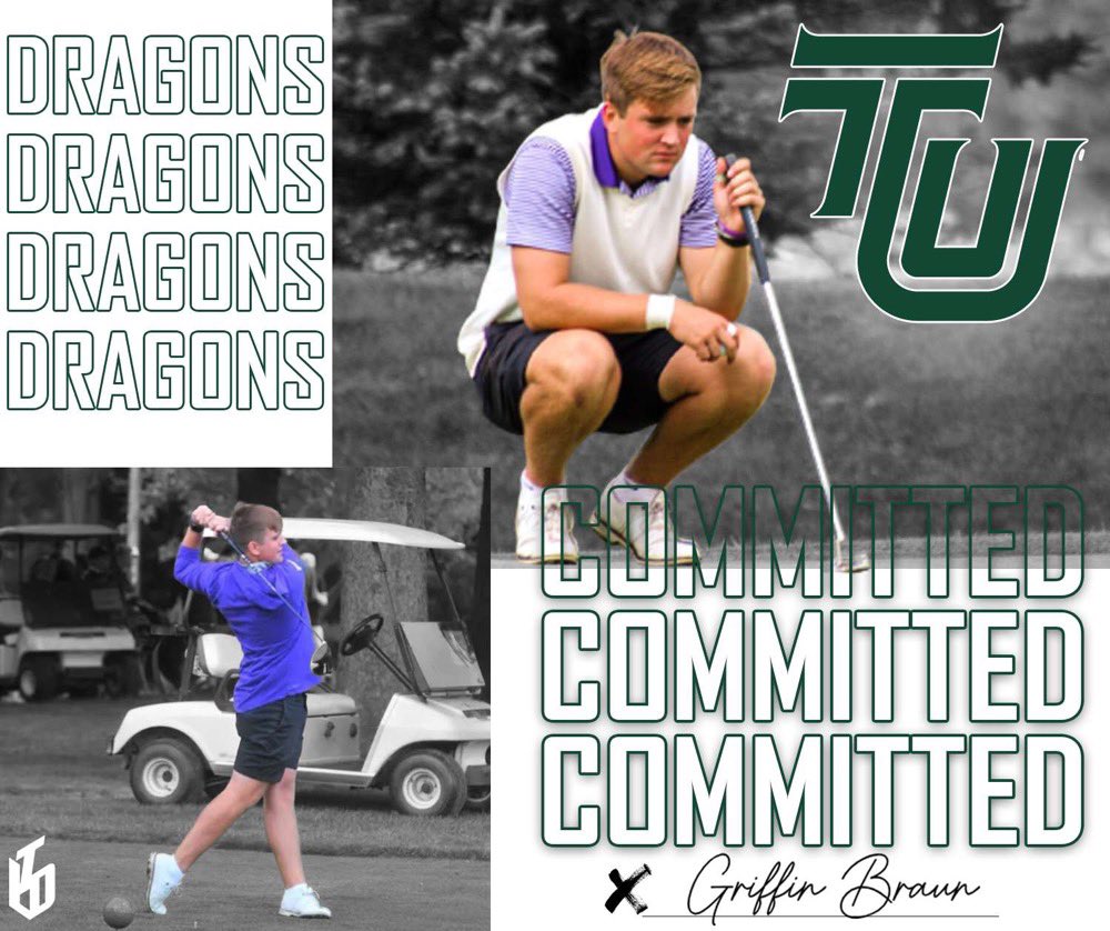 braun_griffin's tweet photo. Excited to Announce my commitment to Tiffin University to Continue my academic and Golf Career! @TUDragonsGolf @_CoachMiller #GoGons 🐉 https://t.co/I6VXM2sD1R