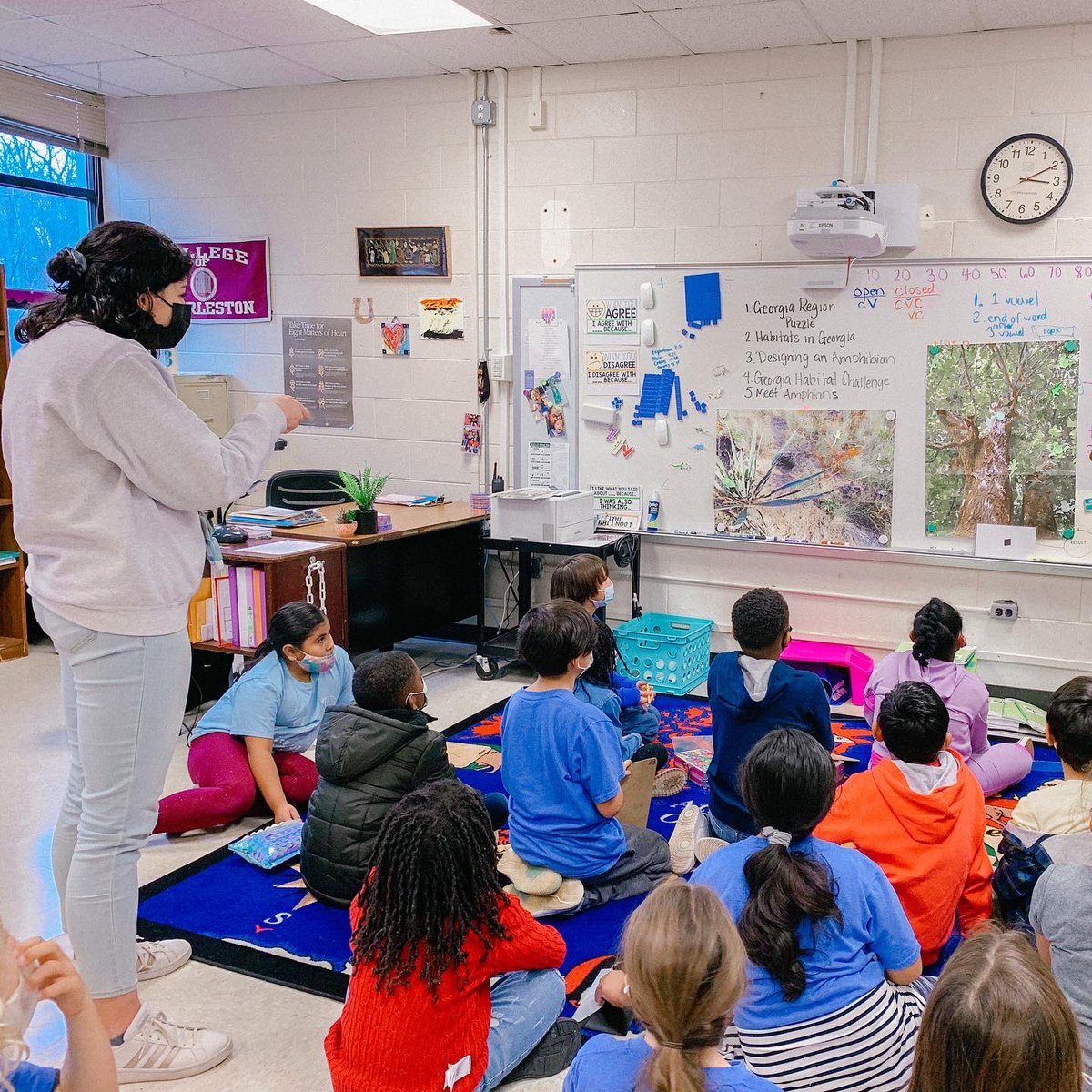 HighPointFCS's tweet photo. Third graders learned about animal adaptations by trying to build an animal that would survive in various Georgia regions/habitats. The predator (aka the teacher) was only able to catch a few!! 👏 @ibpyp @iborganization @HPointPrincipal #ignitingeveryflame https://t.co/ProjtPfBYa