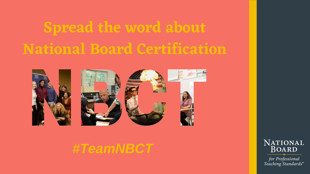 Do you know a talented, passionate teacher who wants to become an even better educator? Refer them to the National Board Certification process by filling out this digital shoulder tap card: hubs.ly/Q013DBW-0