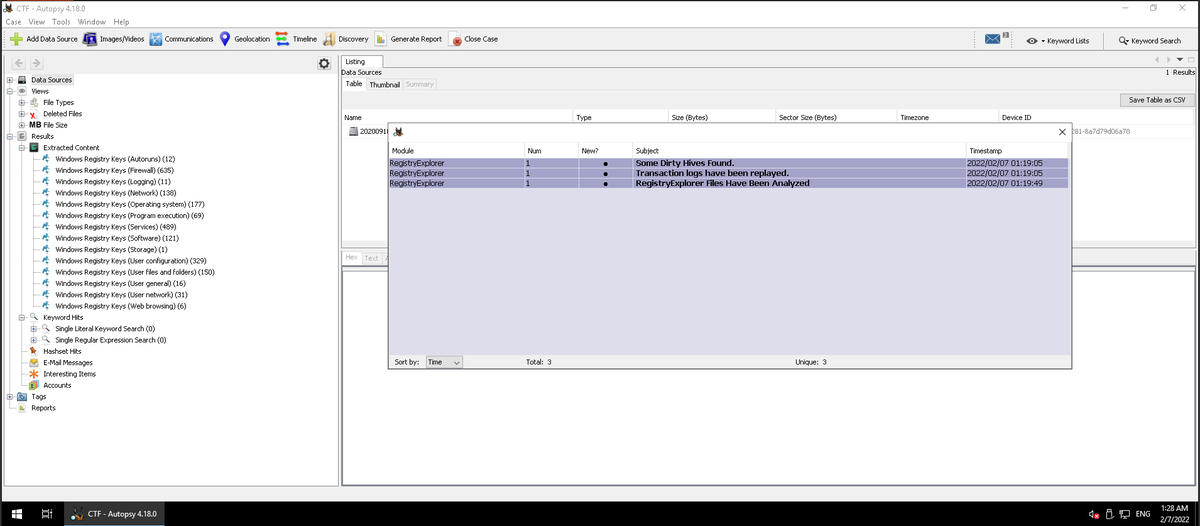 0xHasanM's tweet photo. A new update was released for Autopsy-RegistryExplorer-plugin. As suggested by @EricRZimmerman , The plugin now supports the analysis of transaction logs thanks to Mr. Eric's tool 'rla.exe'
https://t.co/GXTTN0Z05y
#dfirtip #dfir #cybersecuritytips https://t.co/wAoakRVTUj