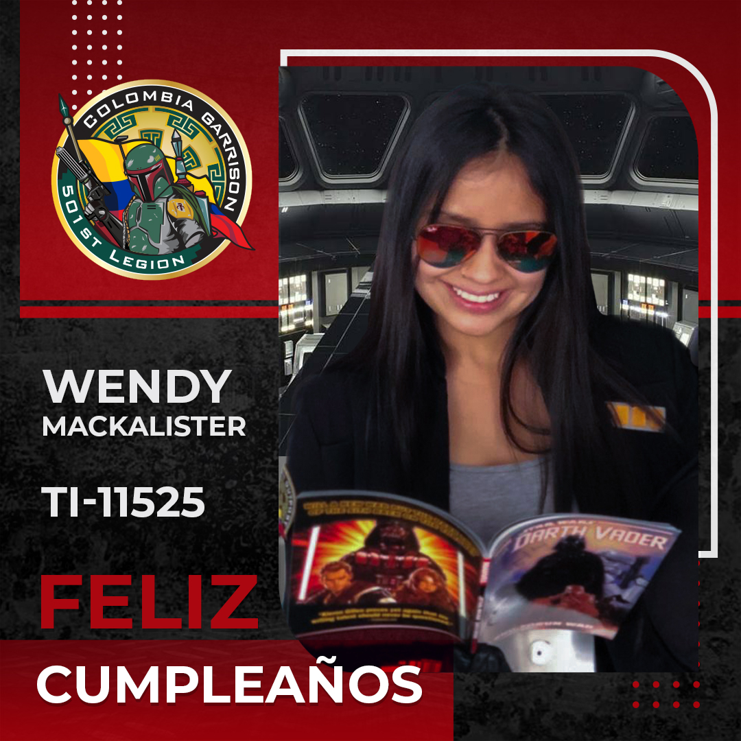 Hoy celebramos el cumpleaños de nuestra legionaria Wendy Mackalister TI-11525, le deseamos un día lleno de felicidad y alegría.🎁🎈🎉