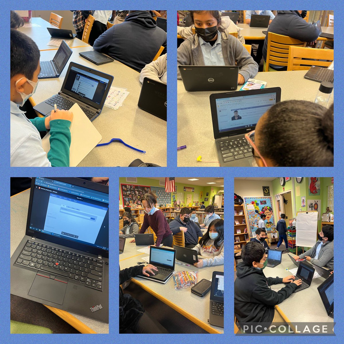 bookgirl614's tweet photo. 6th grade students in Ms. Prada’s Class creating Fakebook accounts for some notable African Americans for Black History Month. Students are loving the assignment! #PS2Pride https://t.co/iacHtrVTTd