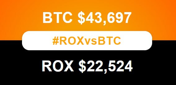 The race to $100k for $BTC and $ROX has just resumed 🏎️🏁

Who will get there first? 👀
$FEG #SmartDeFi #DeFi #Bitcoin